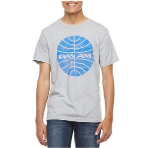 Pan Am ✈️ Mens Crew Neck Short Sleeve Regular Fit Graphic T-Shirt 👕